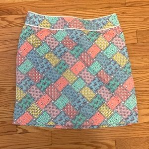 Vineyard Vines side zip cotton skirt